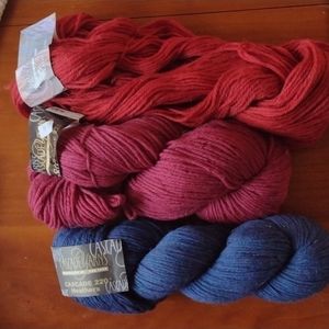 3 skeins of Cascade yarns